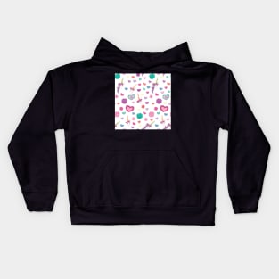 Unicorn gifts, hearts and flowers Kids Hoodie